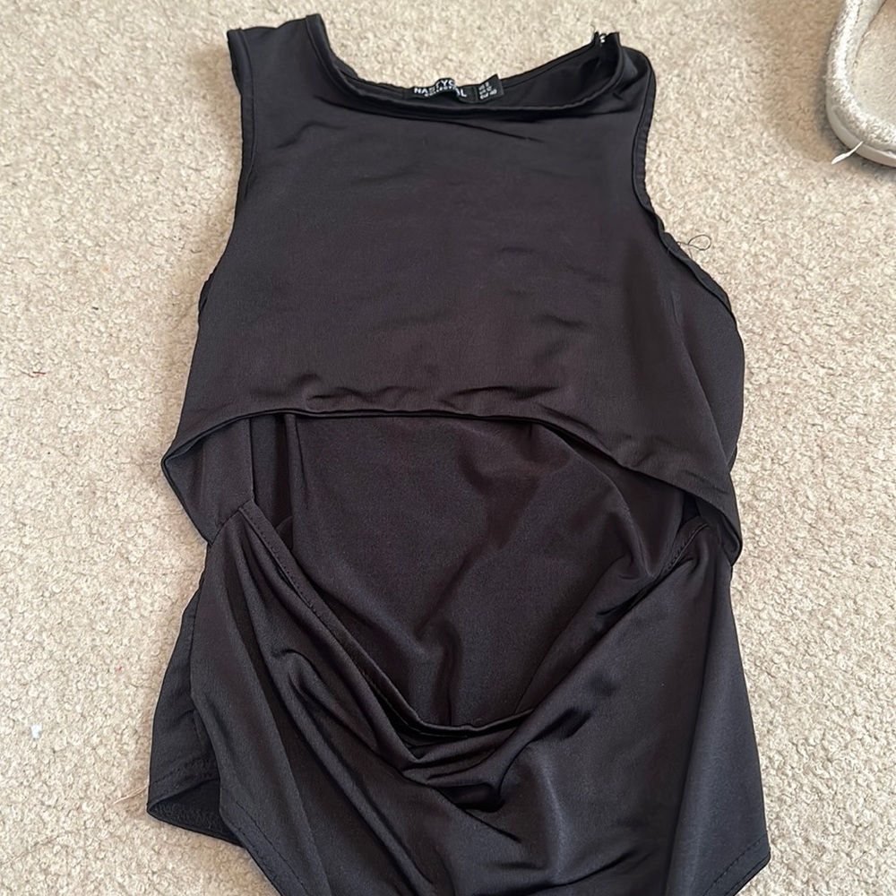 Black Cut Out Body Suit
